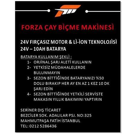 FORZA ÇAY BİÇME MAKİNESİ